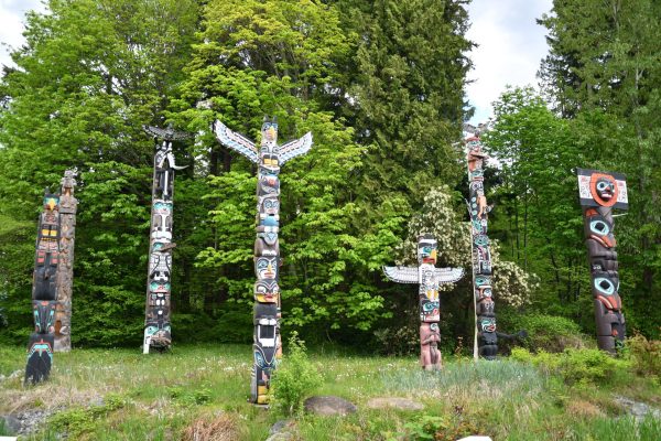 Indiánské totemy ve Vancouveru