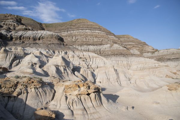 Krajina nazývaná Badlands u městečka Drumheller